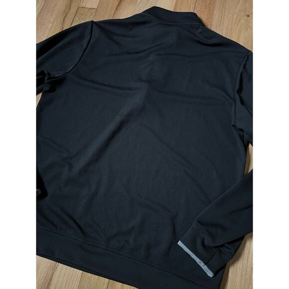 Adidas Mens Athletic Lightweight Half Zip Athleisure Black Golf Top Sz M - Picture 7 of 16